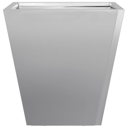 Fioriere da Giardino 2 pz 30x30x30 Grigie in Acciaio Zincato