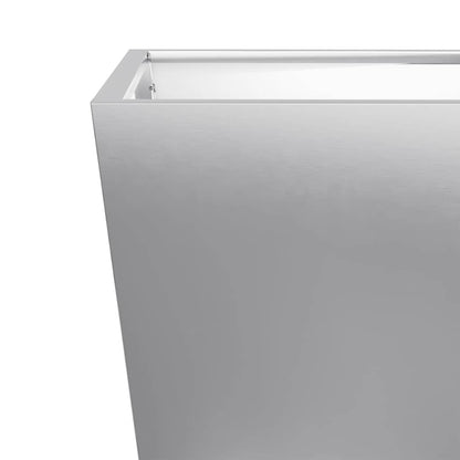 Fioriere da Giardino 2 pz 30x30x30 Grigie in Acciaio Zincato