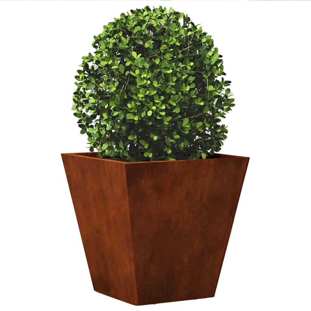 Fioriere da Giardino 2 pz 30x30x30 cm in Acciaio Corten