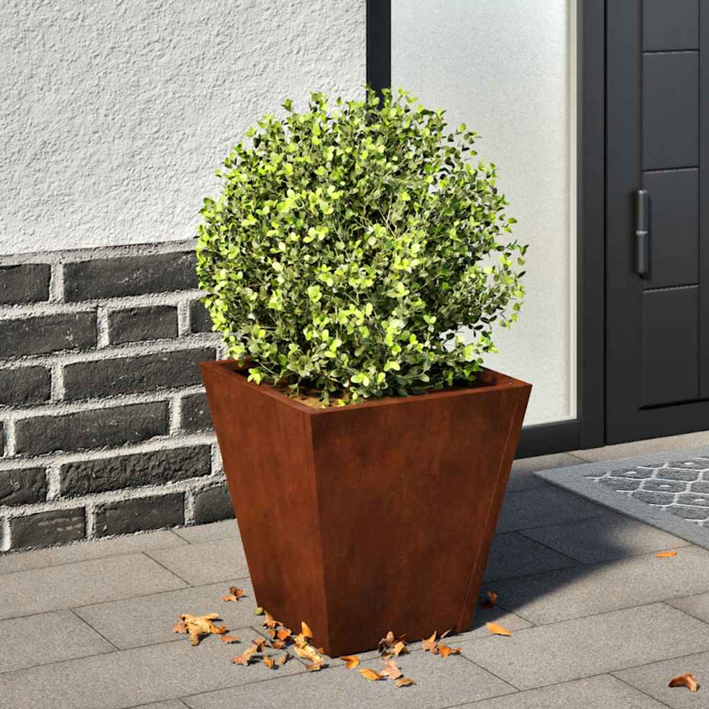 Fioriere da Giardino 2 pz 30x30x30 cm in Acciaio Corten