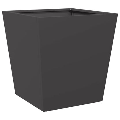Fioriere da Giardino 2 pz Nere 40x40x40 cm in Acciaio | homemem39