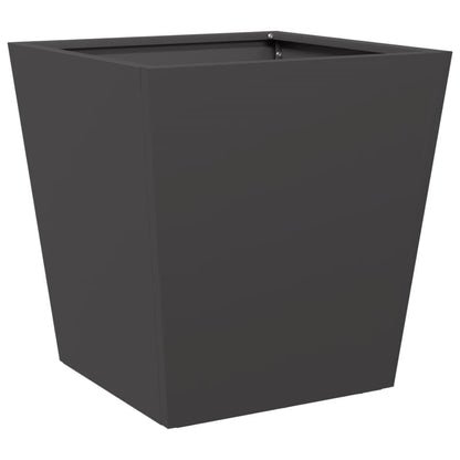 Fioriere da Giardino 2 pz Nere 40x40x40 cm in Acciaio | homemem39