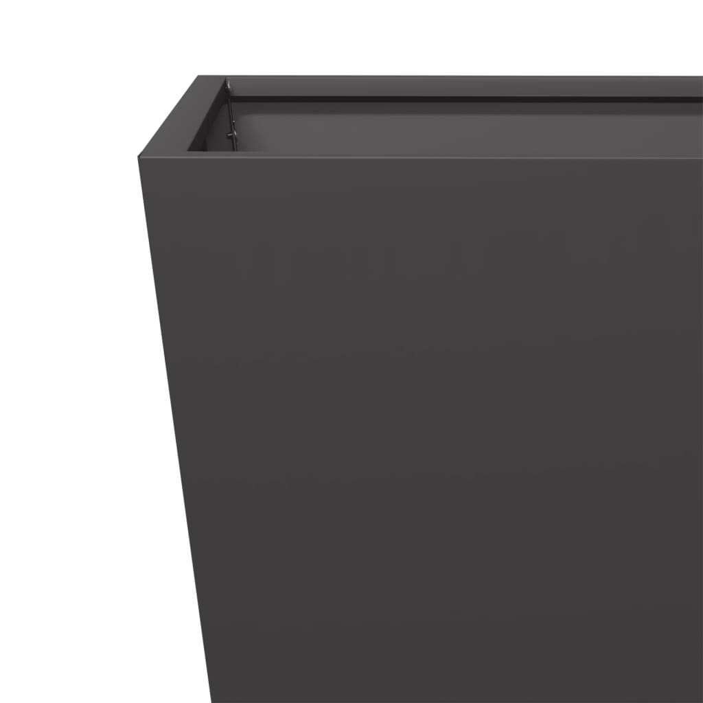 Fioriere da Giardino 2 pz Nere 40x40x40 cm in Acciaio | homemem39