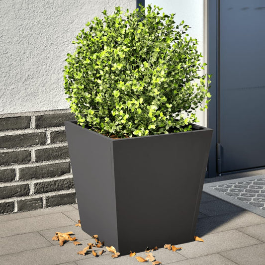 Fioriere da Giardino 2 pz Nere 40x40x40 cm in Acciaio | homemem39
