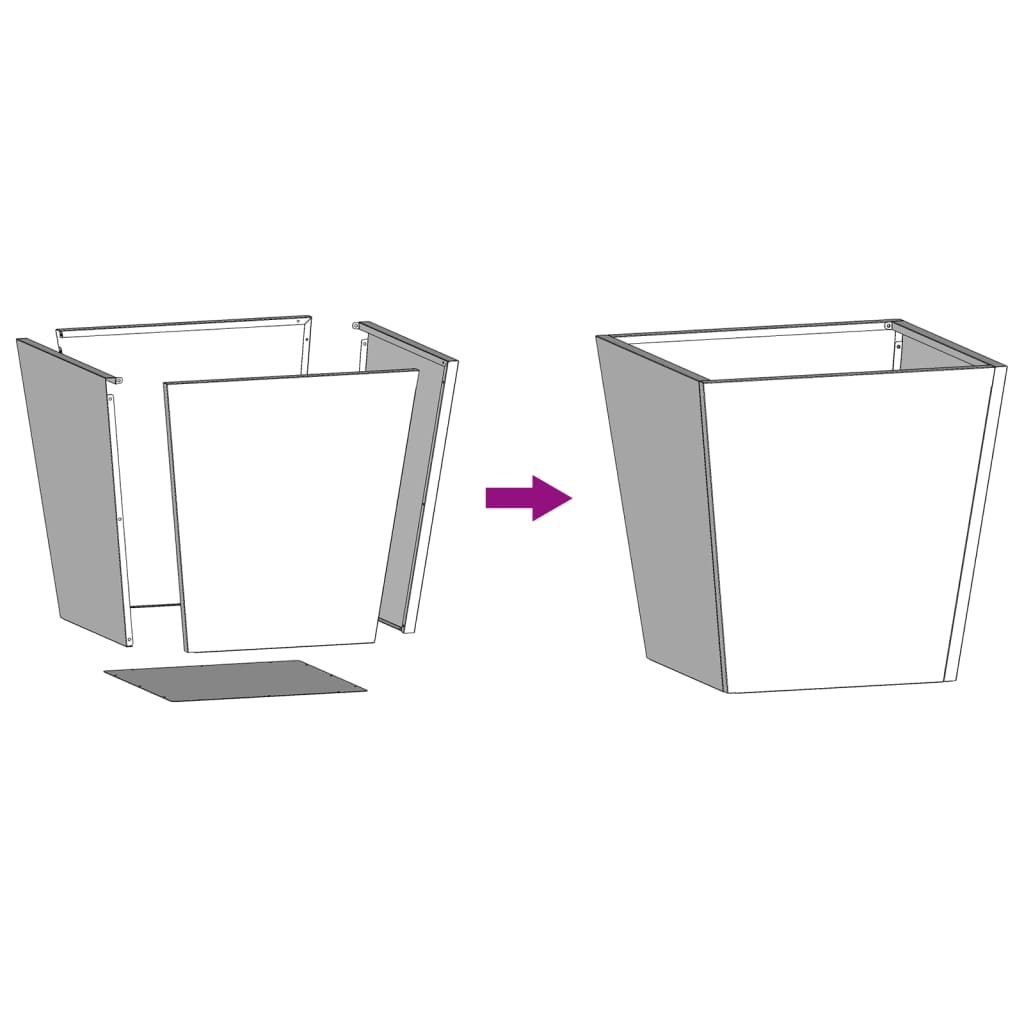 Fioriere da Giardino 2 pz Verde Oliva 40x40x40 cm in Acciaio