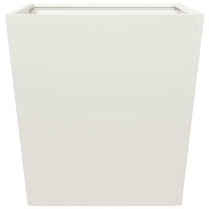 Fioriera da Giardino Bianca 40x40x40 cm in Acciaio