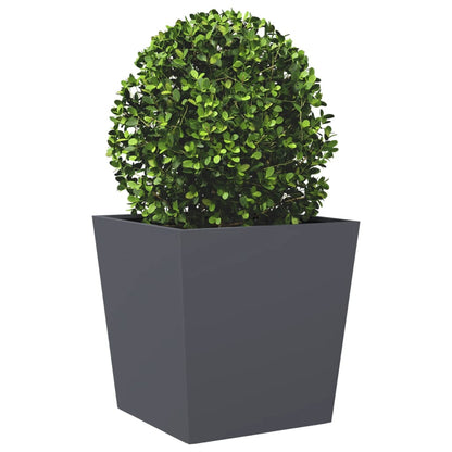 Fioriera da Giardino Antracite 50x50x50 cm in Acciaio | homemem39