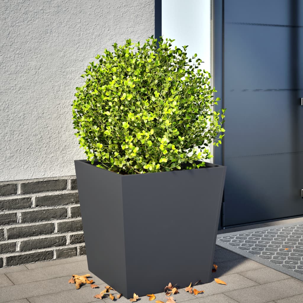 Fioriera da Giardino Antracite 50x50x50 cm in Acciaio | homemem39