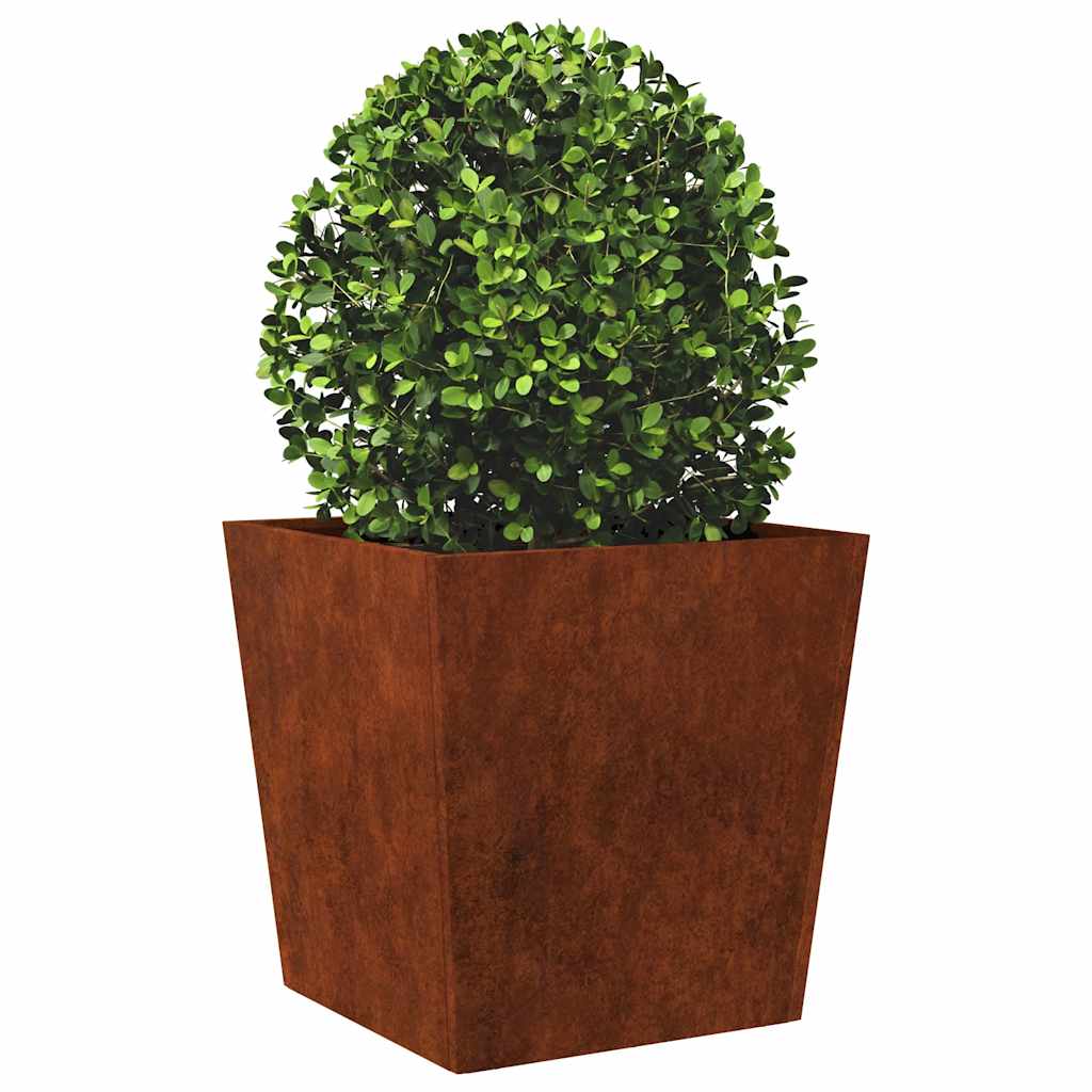 Fioriere da Giardino 2 pz 50x50x50 cm in Acciaio Corten