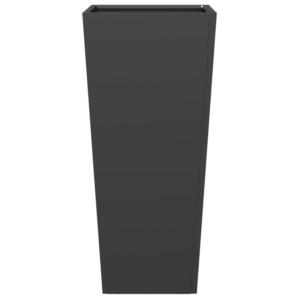 Fioriera da Giardino Nera 35x35x75 cm in Acciaio