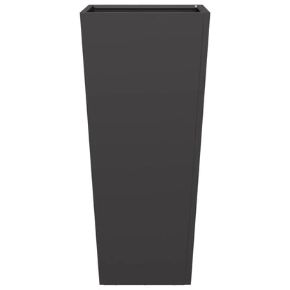 Fioriere da Giardino 2 pz Nere 35x35x75 cm in Acciaio