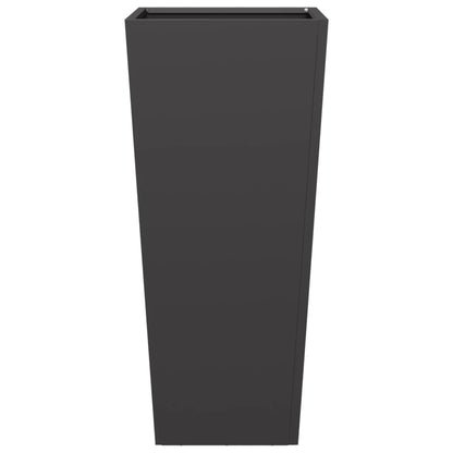 Fioriere da Giardino 2 pz Nere 35x35x75 cm in Acciaio
