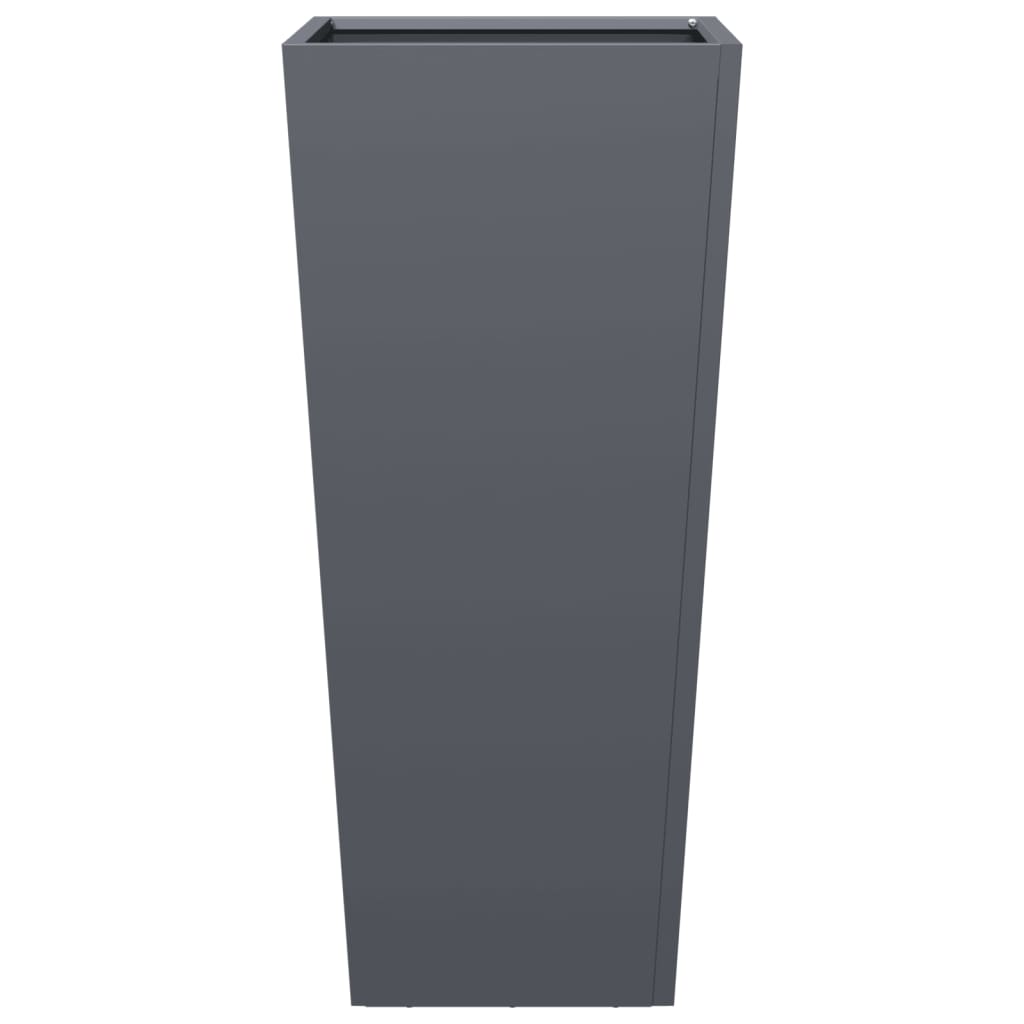 Fioriera da Giardino Antracite 35x35x75 cm in Acciaio