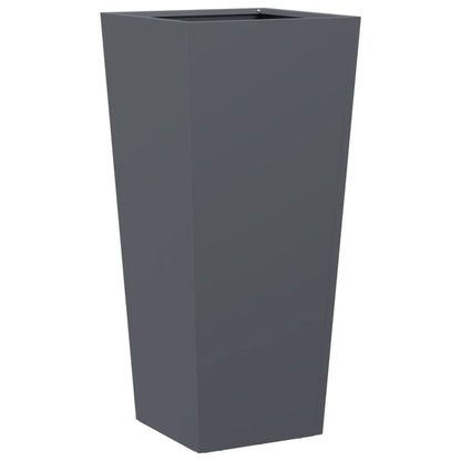 Fioriere da Giardino 2 pz Antracite 35x35x75 cm in Acciaio