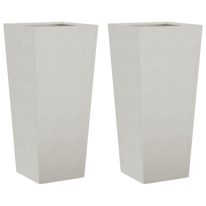 Fioriere da Giardino 2 pz 35x35x75 cm in Acciaio Inox | homemem39