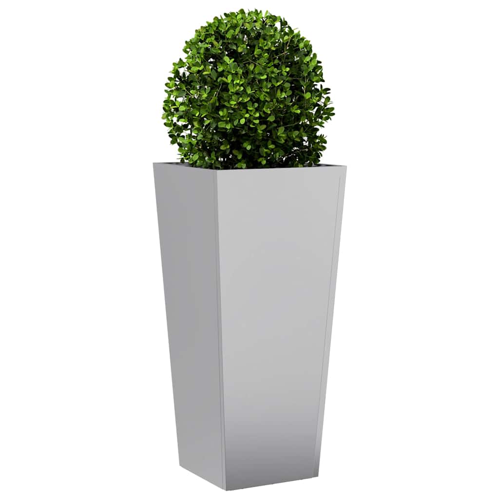 Fioriere da Giardino 2 pz 35x35x75 cm in Acciaio Zincato