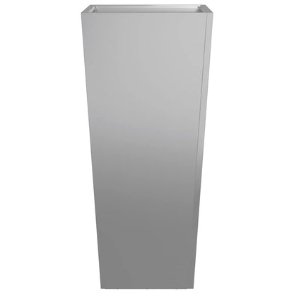 Fioriere da Giardino 2 pz 35x35x75 cm in Acciaio Zincato