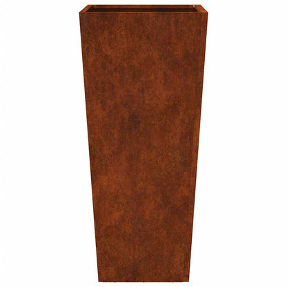 Fioriera da Giardino 35x35x75 cm in Acciaio Corten