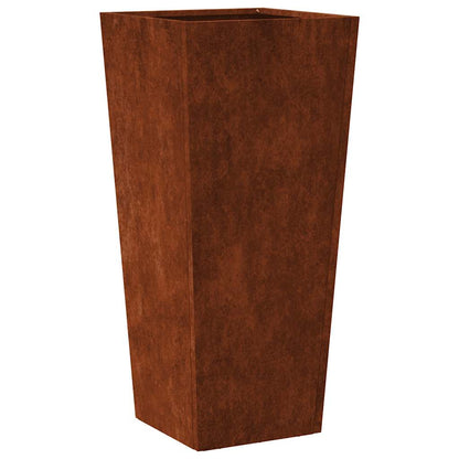 Fioriera da Giardino 35x35x75 cm in Acciaio Corten