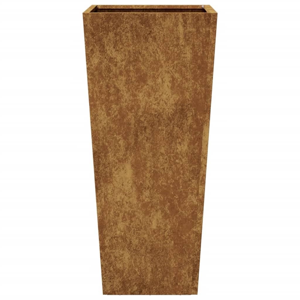 Fioriere da Giardino 2 pz 35x35x75 cm in Acciaio Corten