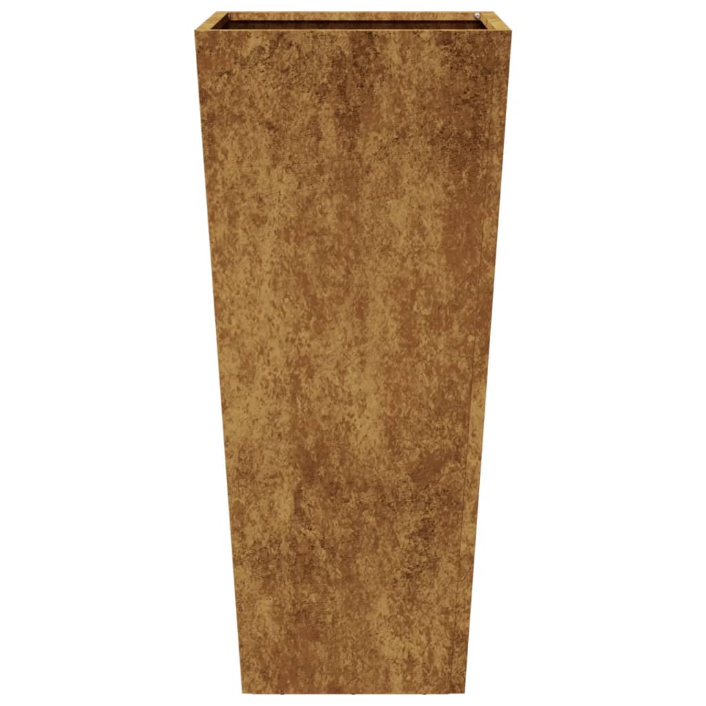 Fioriere da Giardino 2 pz 35x35x75 cm in Acciaio Corten