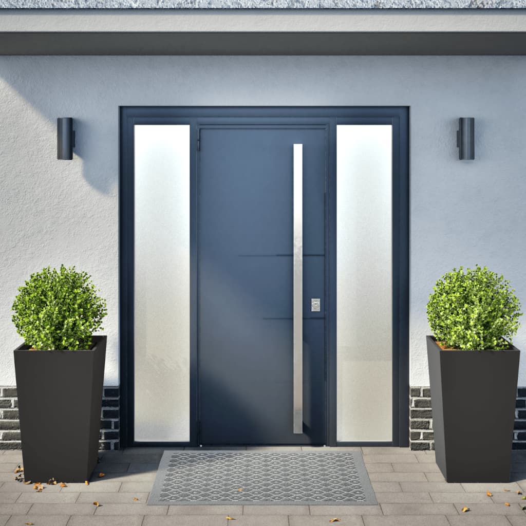 Fioriere da Giardino 2 pz Nere 45x45x75 cm in Acciaio - homemem39