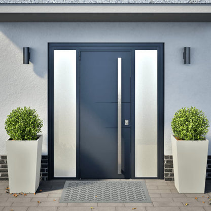 Fioriere da Giardino 2 pz Bianche 45x45x75 cm in Acciaio - homemem39