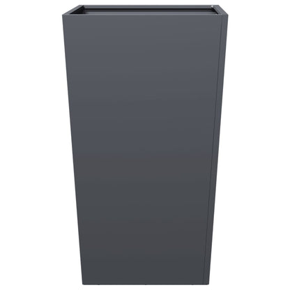 Fioriere da Giardino 2 pz Antracite 45x45x75 cm in Acciaio