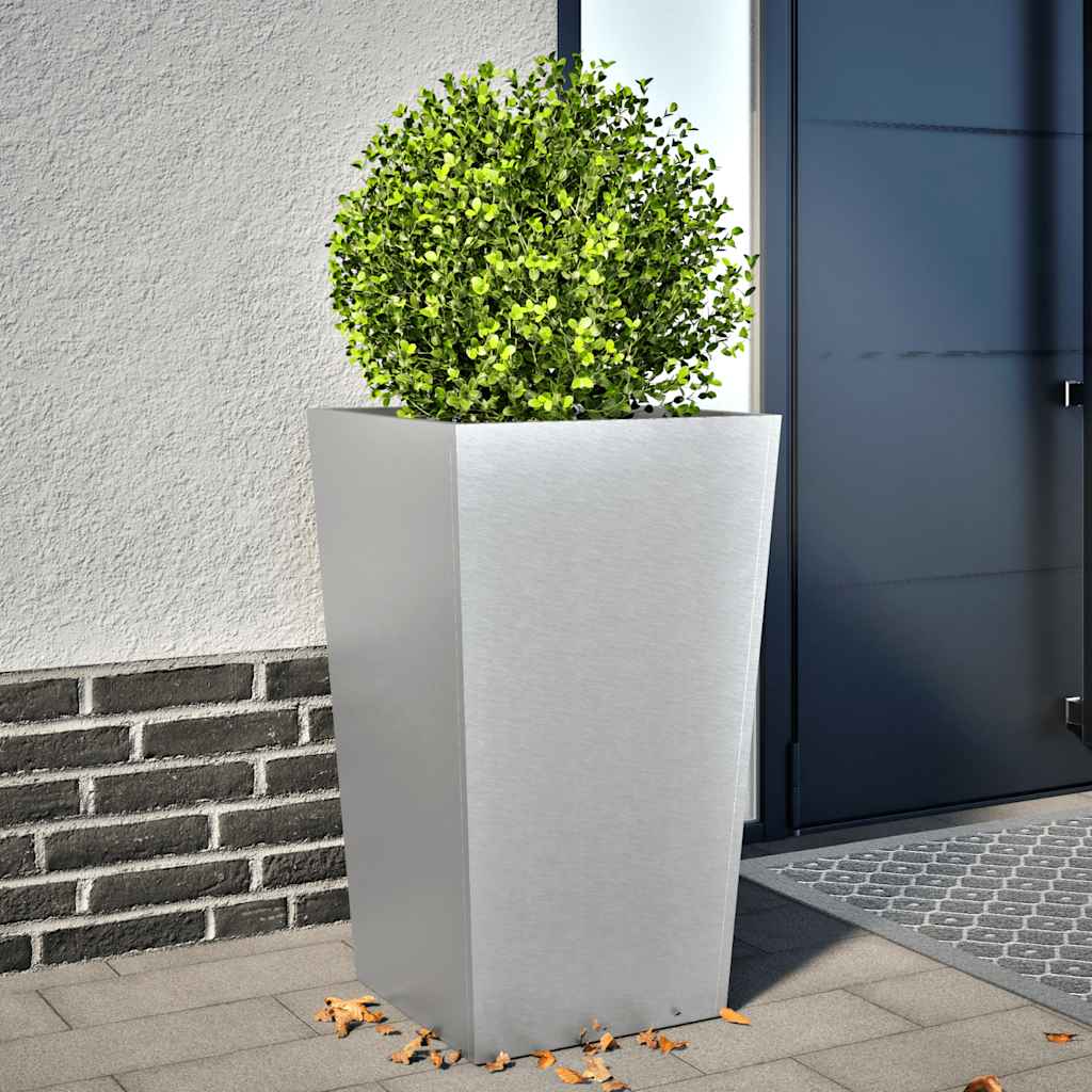 Fioriera da Giardino 45x45x75 cm in Acciaio Zincato | homemem39