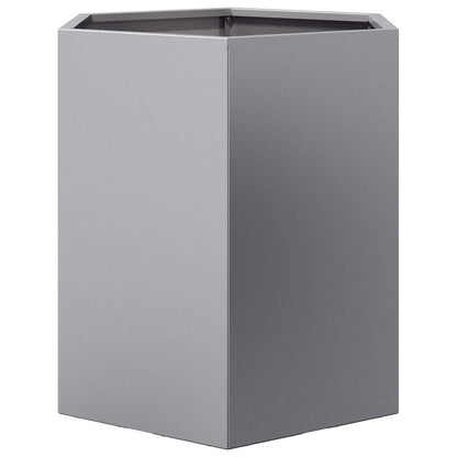 Fioriera da Giardino Esagono 46x40x45 cm in Acciaio Zincato