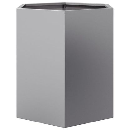 Fioriere da Giardino 2 pz Esagono 46x40x45cm Acciaio Zincato - homemem39