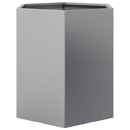 Fioriere da Giardino 2 pz Esagono 46x40x45cm Acciaio Zincato - homemem39