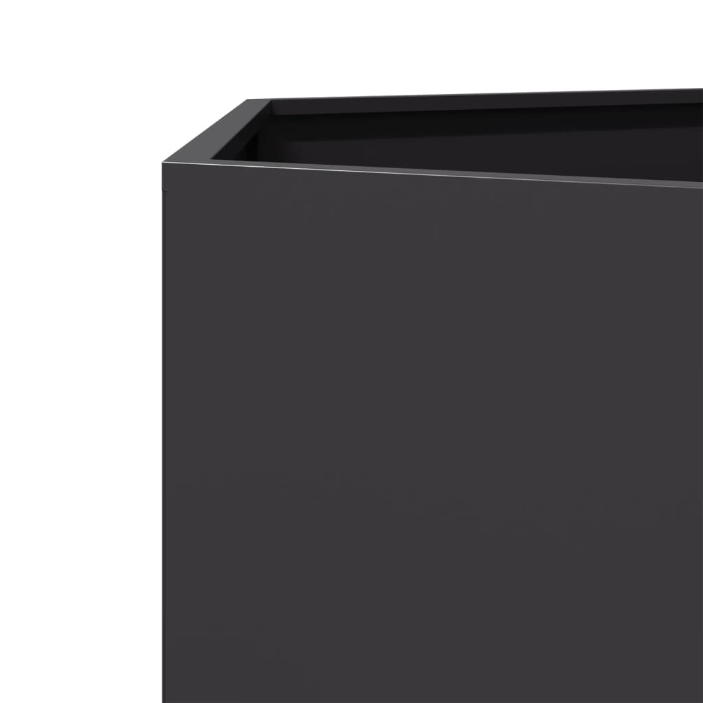 Fioriera da Giardino Nera Esagono 104x90x45 cm in Acciaio | homemem39