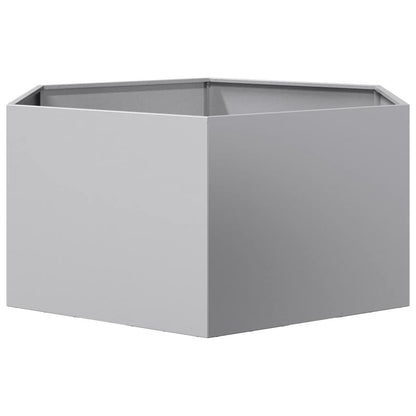 Fioriera da Giardino Esagono 104x90x45 cm in Acciaio Zincato