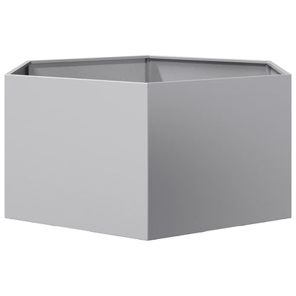 Fioriera da Giardino Esagono 104x90x45 cm in Acciaio Zincato | homemem39