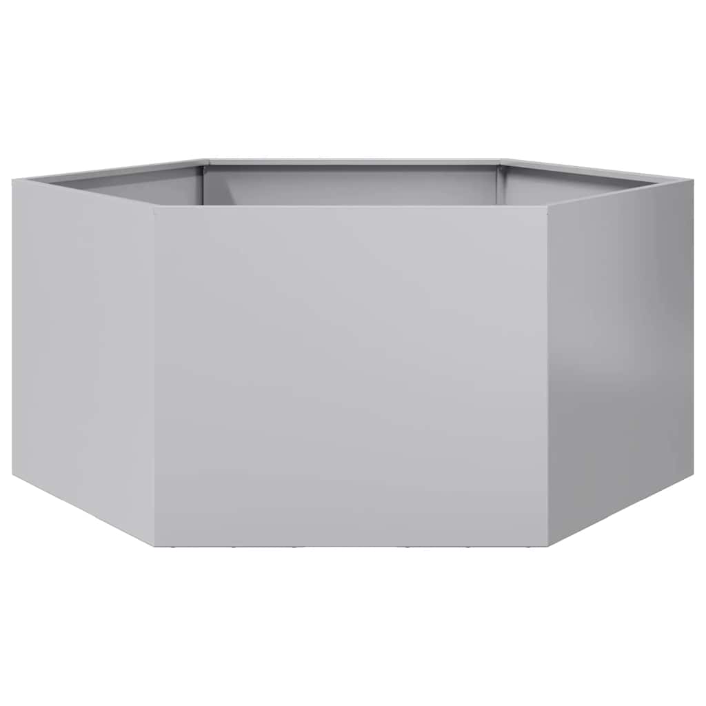 Fioriera da Giardino Esagono 104x90x45 cm in Acciaio Zincato | homemem39