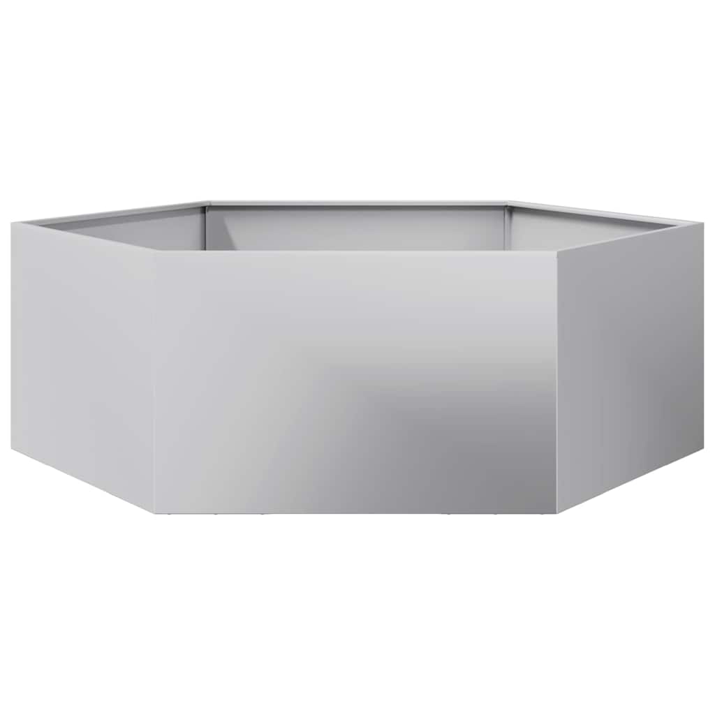 Fioriera da Giardino Esagono 138x120x45 cm in Acciaio Zincato | homemem39
