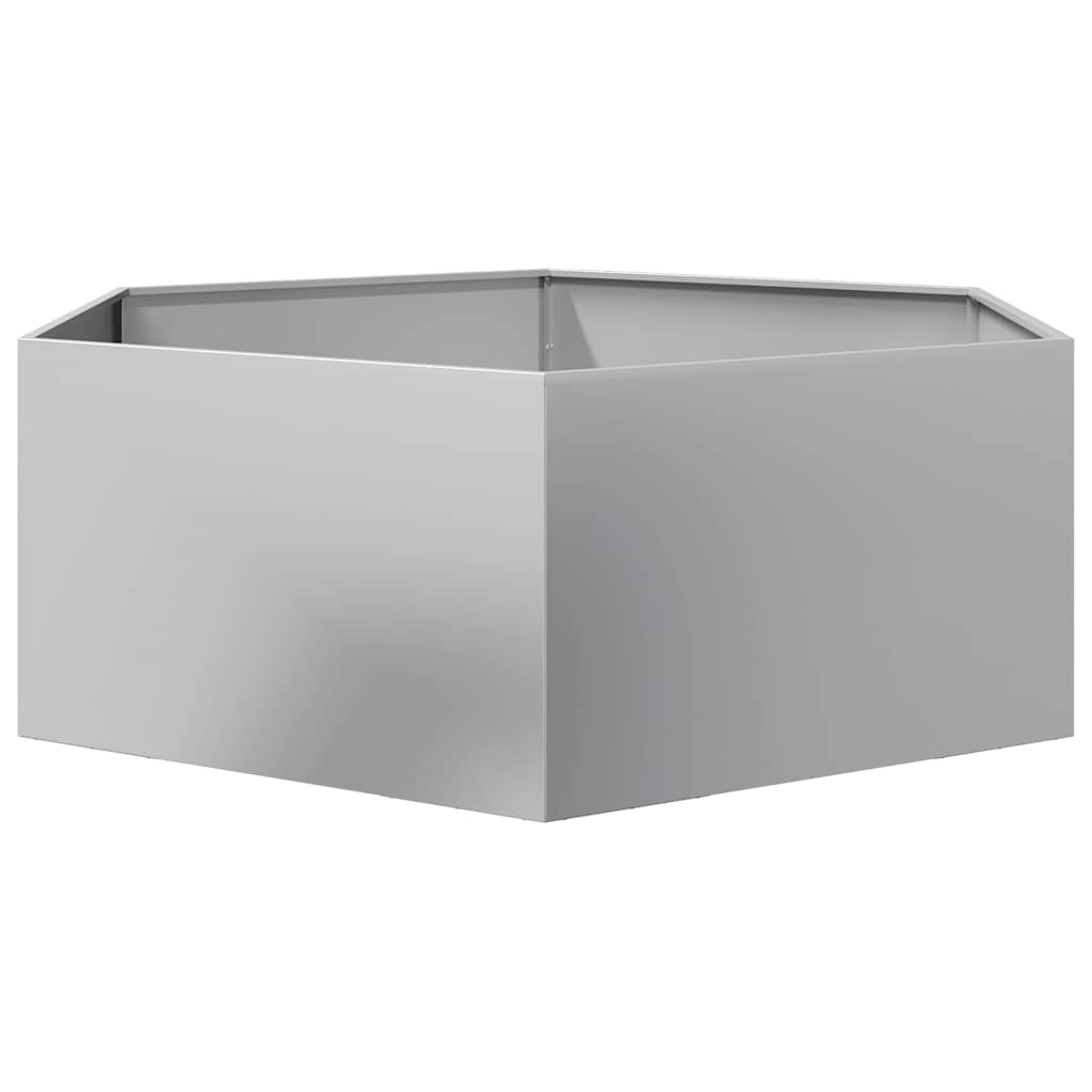 Fioriera da Giardino Esagono 138x120x45 cm in Acciaio Zincato | homemem39