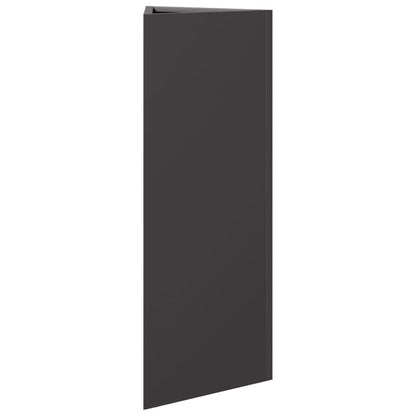 Fioriere da Giardino 2 pz Nere Triangolari 30x26x75 cm Acciaio
