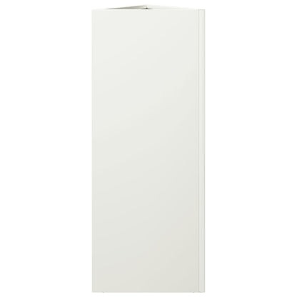 Fioriere 2 pz Bianche Triangolari 30x26x75 cm in Acciaio