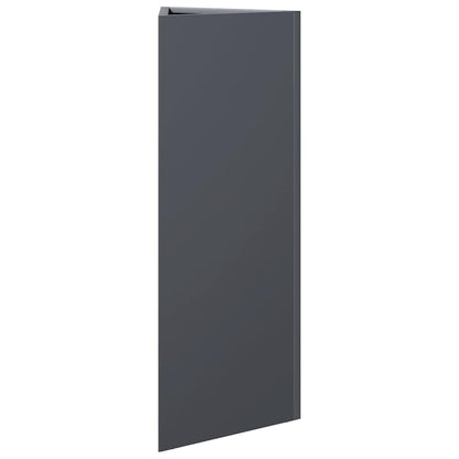Fioriera da Giardino Antracite Triangolare 30x26x75 cm Acciaio