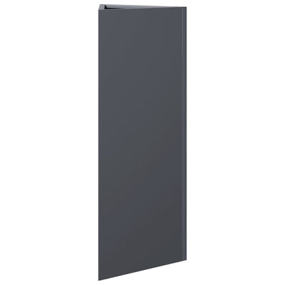 Fioriere 2 pz Antracite Triangolari 30x26x75 cm in Acciaio | homemem39