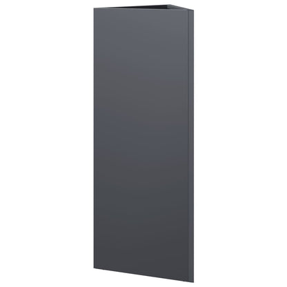 Fioriere 2 pz Antracite Triangolari 30x26x75 cm in Acciaio | homemem39