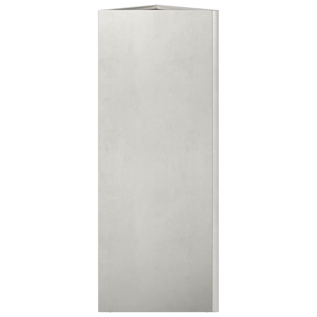 Fioriera da Giardino Triangolare 30x26x75 cm in Acciaio Inox