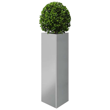 Fioriera da Giardino Triangolare 30x26x75 cm in Acciaio Zincato