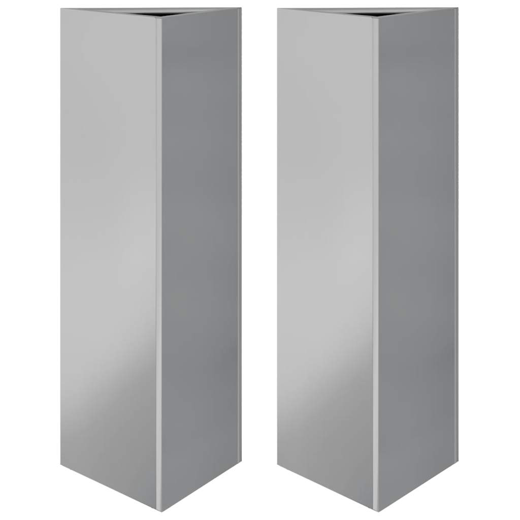 Fioriere 2 pz Triangolari 30x26x75 cm in Acciaio Zincato | homemem39