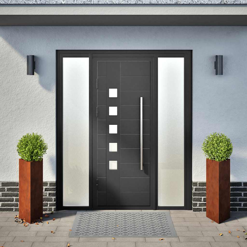 Fioriere da Giardino 2 pz Triangolari 30x26x75cm Acciaio Corten | homemem39