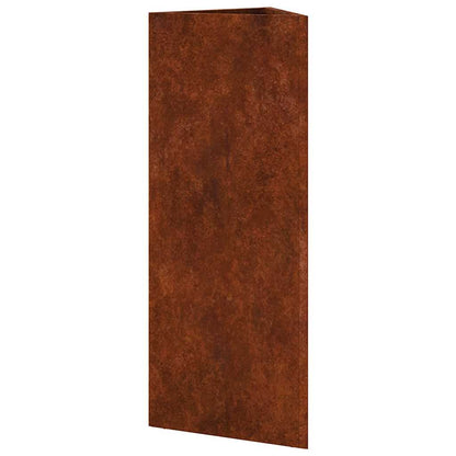 Fioriere da Giardino 2 pz Triangolari 30x26x75cm Acciaio Corten | homemem39