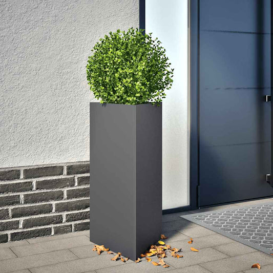 Fioriera Antracite Triangolare 40x34,5x75 cm in Acciaio
