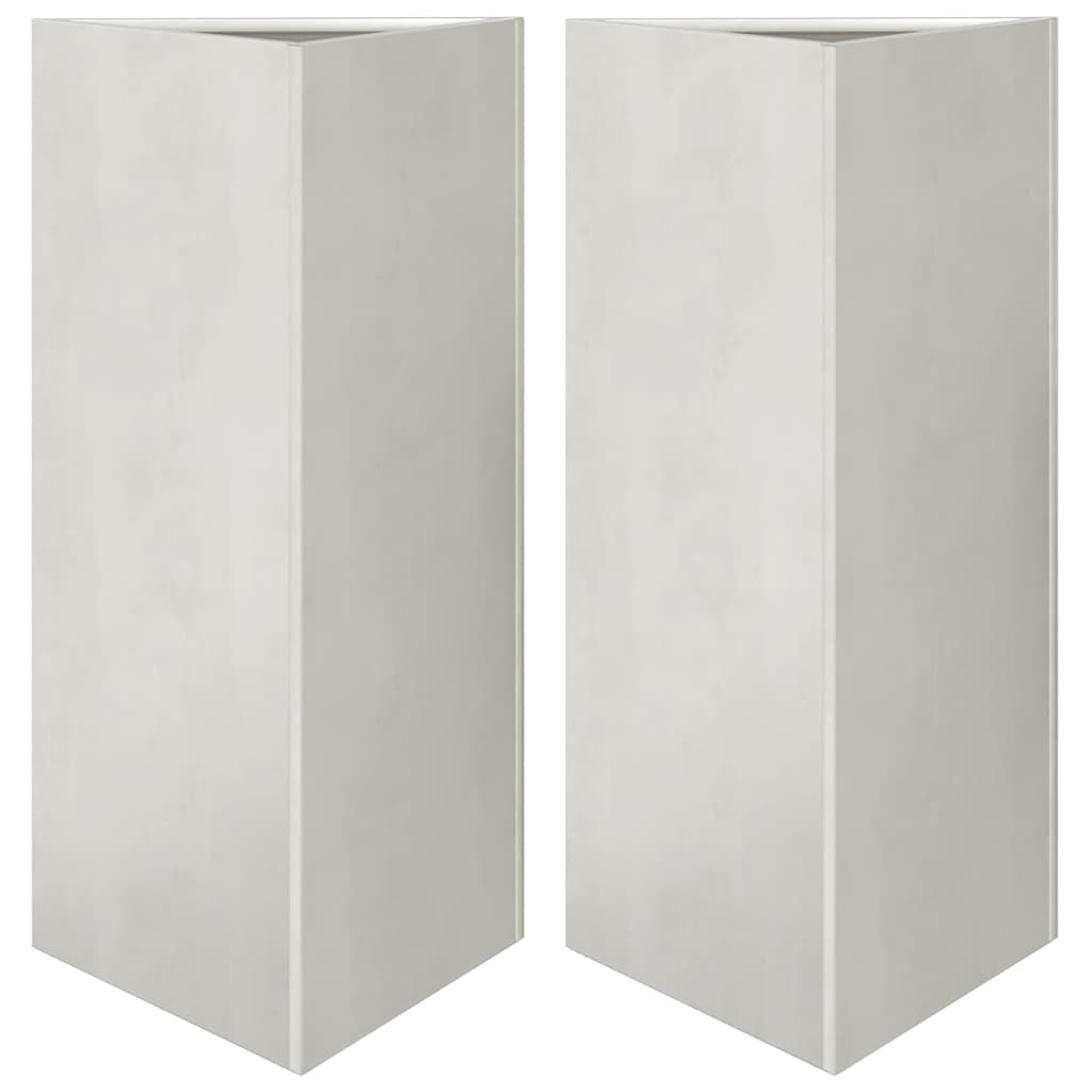 Fioriere da Giardino 2 pz Triangolari 40x34,5x75cm Acciaio Inox